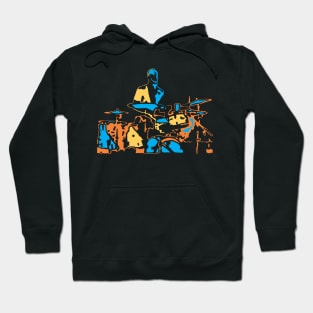 Drummer Musician Modern Art Style Hoodie